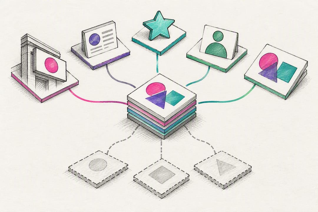 Illustrated brand touchpoint tracking workflow